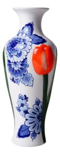 Slim Ceramic Vase - 3D Tulip (20 cm)
