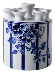 Tulpenvaas Cilinder Elegante Bloemen, 15 cm