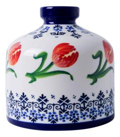 Ronde vaas met Oranje tulpen