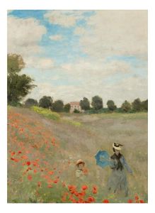Theedoek, "Veld met klaprozen", Claude Monet