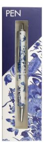 Balpen in doosje, Delftsblauwe vogel, Rijksmuseum