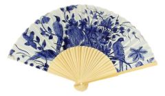Hand Fan Delft Blue Bird, Rijksmuseum