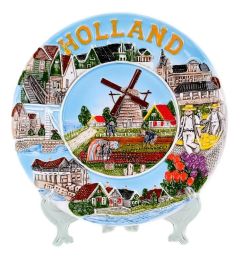 Wallplate Holland in colour 20cm