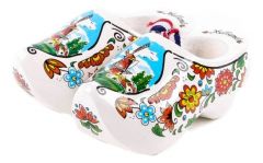 Set houten klompjes 10cm, Wit