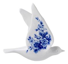 Wandvogel 1 - Keramiek - Delfts blauw - 15 cm