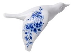Wandvogel 3 - Keramiek - Delfts blauw - 10 cm