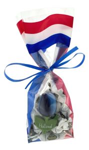 Cadeauzakjes Hopjes met Blauw Tulpje magneet