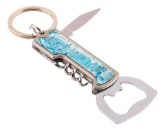 Pocket Knife Keychain with Opener - Amsterdam Design