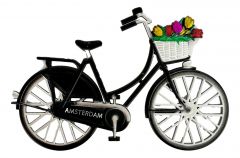 Koelkastmagneet "Fiets Zwart - Amsterdam"