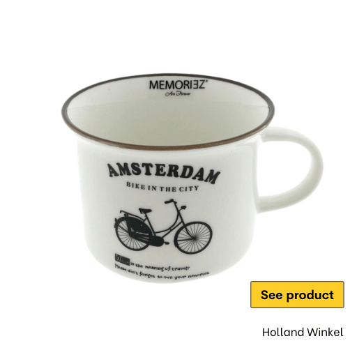 5 Popular Memoriez Mugs for remembering your stay in Amsterdam