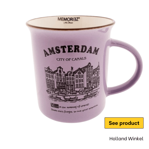 5 Popular Memoriez Mugs for remembering your stay in Amsterdam